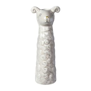 Vase Får Keramik 18 cm Grå