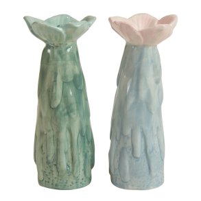 Vase Blomst Keramik 15 cm Mint