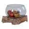 House Nordic Vanddrbe i glas med trfod 26xh20 cm