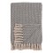 House Nordic Cort Plaid mrkegrt og hvidt130x160cm