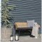 House Nordic Cort Plaid mrkegrt og hvidt130x160cm