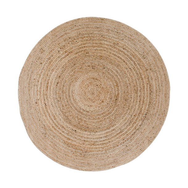 House Nordic Bombay Rundt tppe i flettet natur jute 150 cm