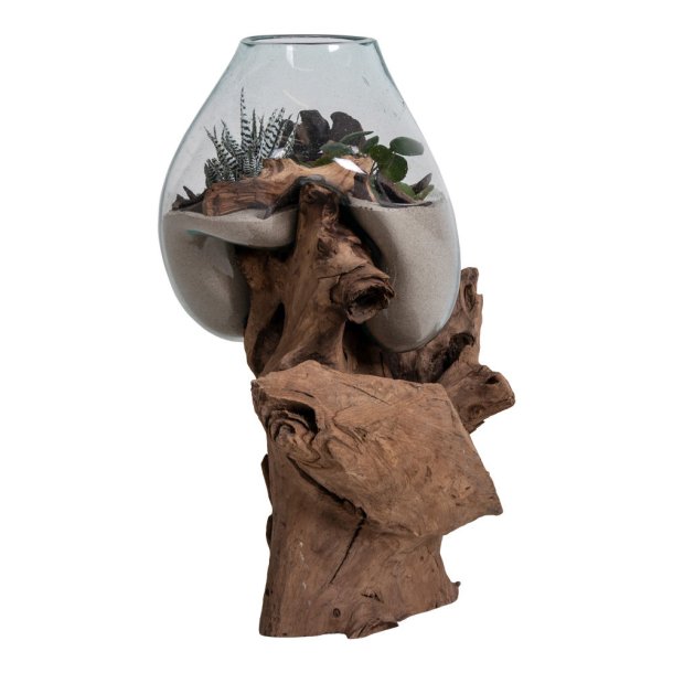 House Nordic San Marino Waterdrop Vanddrbe i glas med trfod h50 cm