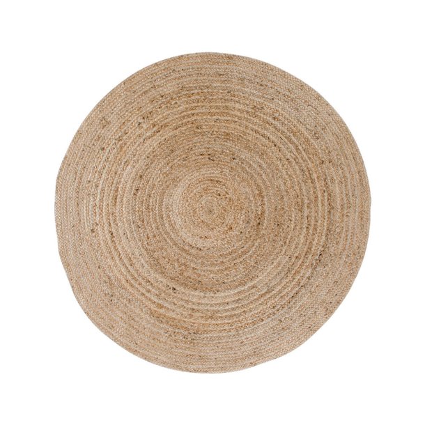House Nordic Bombay Rundt tppe i flettet natur jute 120 cm