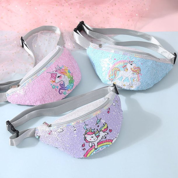 Unicorn palliet maveblte taske