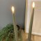 LED Kertelys med Lak 2 stk 28 cm Sand | Deluxe Homeart