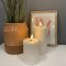 LED Bloklys 7,5 x 20 cm Hvide | Deluxe Homeart