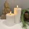 LED Bloklys 10x15 cm hvid | Deluxe Homeart