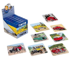 Tintin Bordsknere, 8 stk Bilmotiver, 10 CM