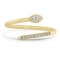 Ring justerbar Snake guldbelagt slv