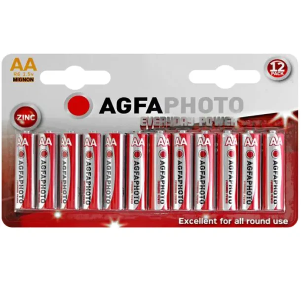 Batterier Zinc Chloride AA 12stk I AgfaPhoto 