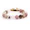 Knyttet armbnd naturlige sten 10mm Rosa