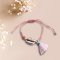 Tassel armbnd coral med Guld Musling
