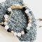 Knyttet armbnd naturlige sten 10mm Sort/Rosa/Gr I MillaVanilla