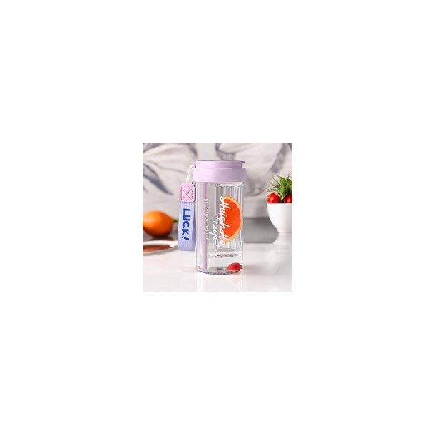 Drikkedunk plast lilla hndtag 600ml