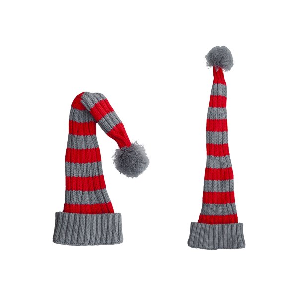 Nissehue strik Rd/gr I Snazzy Santa