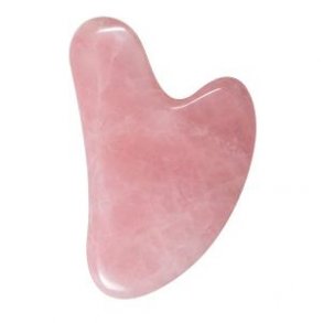 Gua Sha hjerteformet massagesten Rosakvarts 