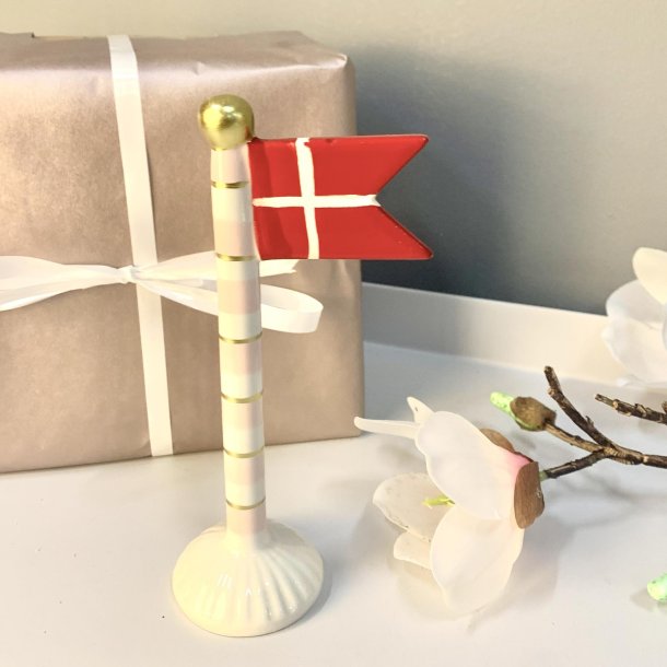 Keramik flag hndlavede 19 cm Gr
