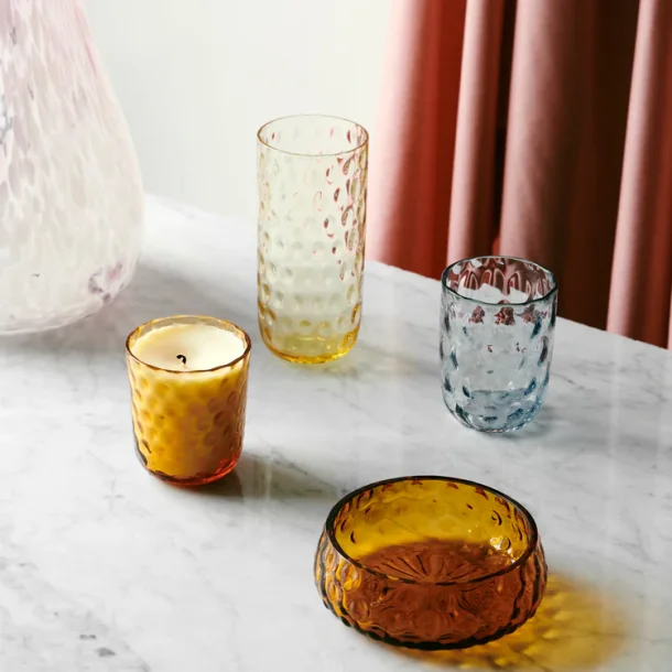 Hndlavet glas 4dl gul I Kodanska