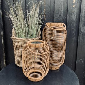 Lanterne m. solcellepære Stor