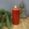 LED Bloklys 7,5 x 15 cm lys Rd | Deluxe Homeart