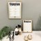 Madplan + Ugeplan plakat i natur ramme inkl. tusch -  Mint 
