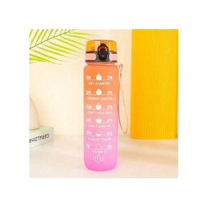 Vandflaske Motivation Orange/Rosa 1L