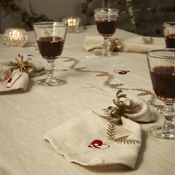 MUNDSERVIET JUL S/4 40X40CM
