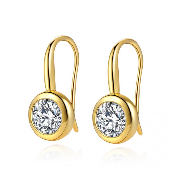 rekrog med klar zirkonia sten Sterlingslv/guldbelagt I MillaVanilla
