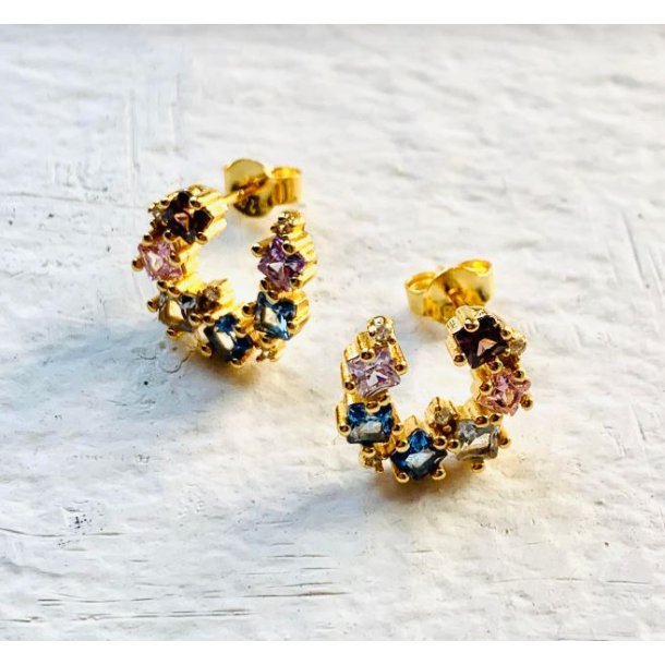reringe Hestesko Pastel sterlingslv/guldbelagt