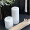 Udendrs Bloklys 10x20 cm Hvide | Deluxe Homeart
