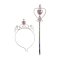 Prinsesse stav og tiara, 34x17cm - h 3cm
