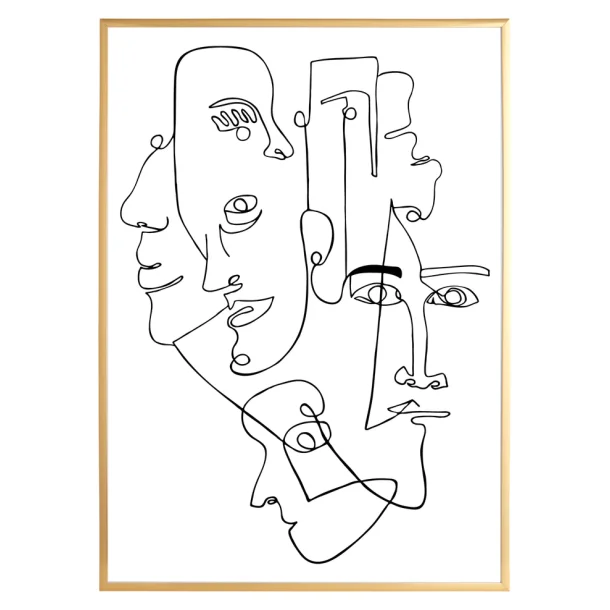 Billedramme 50 x 70, Messing