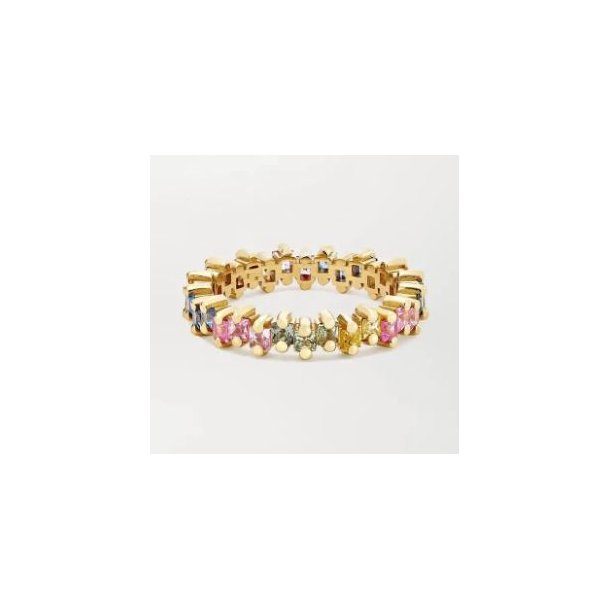 Ring Rainbow Guldbelagt sterlingslv