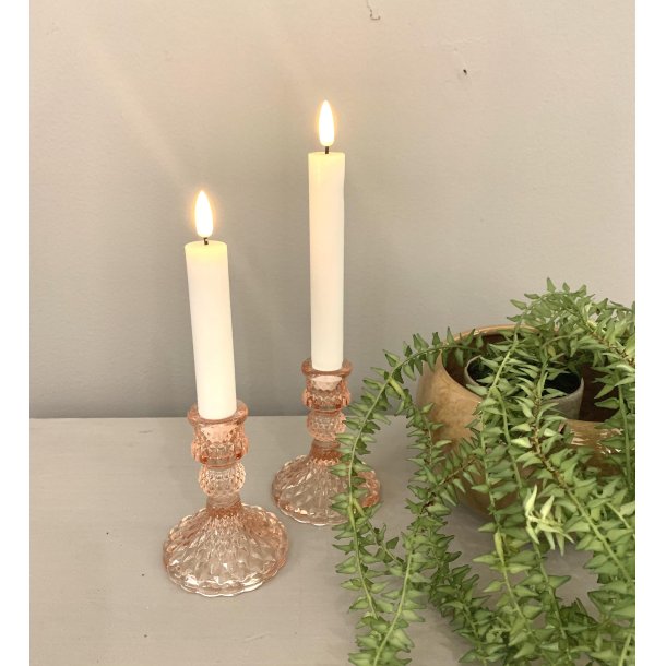 Lysestage glas Rosa I Speedtsberg