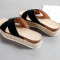 Sandal kryds med plateau Sort I MillaVanilla