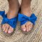 Sandal med sljfe Bl