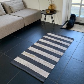 Tæppe / Løber Strib Koks/natur  70X140