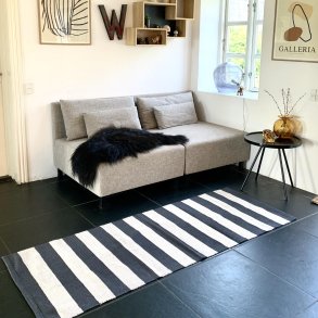 Tæppe / Løber Strib Koks/natur  70X200