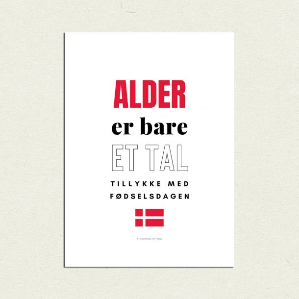 Fdselsdagskort Alder er bare et tal