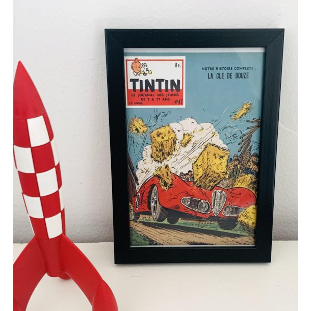 Tintin billede nr. 1 i sort ramme