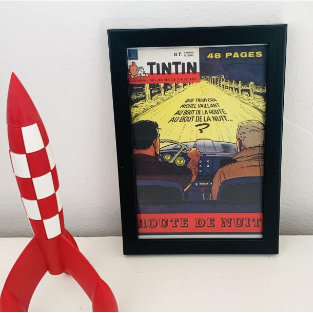 Tintin billede nr. 3 i sort ramme