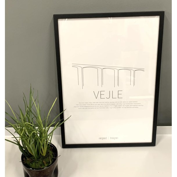 Plakat i ramme  Vejle A3